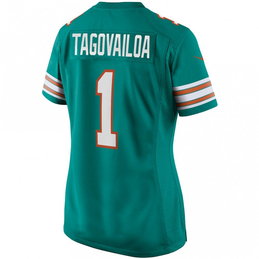 Tua Tagovailoa Miami Dolphins Nike Women's Alternate Game Jersey - Aqua-GridironStore
